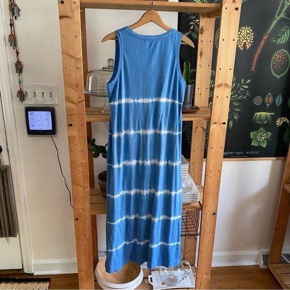 Vineyard Vines Blue White Tie Dye Knit Whale Midi Maxi Dress - Picture 4 of 15